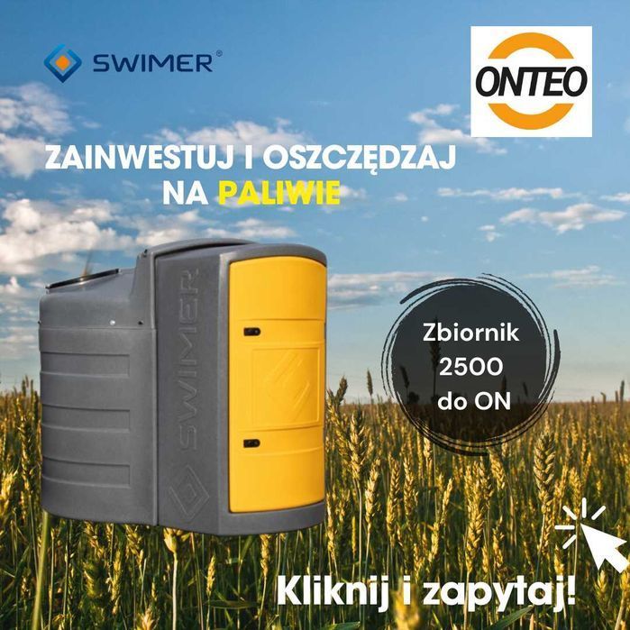zbiornik do oleju napędowego SWIMER  2500 litrów z dużą szafą !