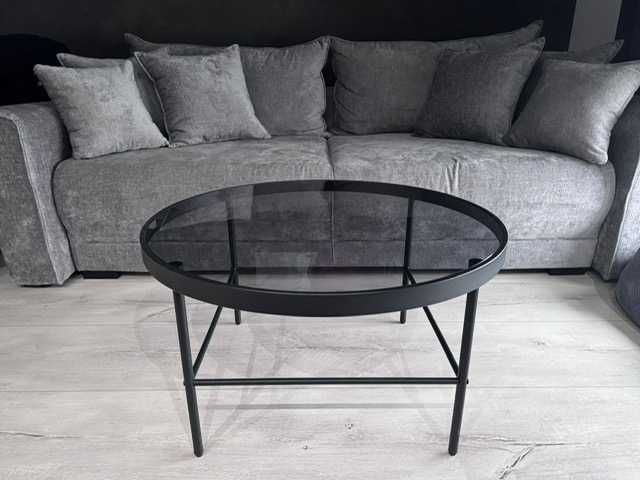 Stolik kawowy szklany czarny BlackRedWhite