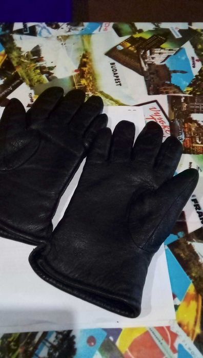 Мужские зимние перчатки из натуральной кожи оленя. Подкладка из мутона