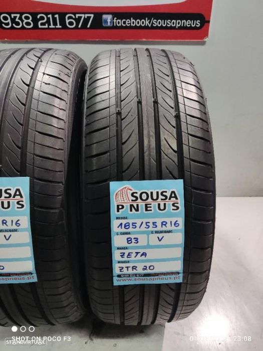 2 pneus semi novos 185-55r16 zeta - oferta dos portes