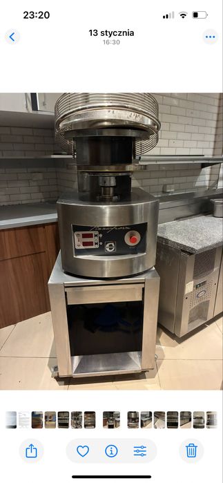 Sprzedam używaną prasę do ciasta Cuppone Pizzaform.   Stan bardzo dobry, maszyna sprawna i gotowa do pracy.