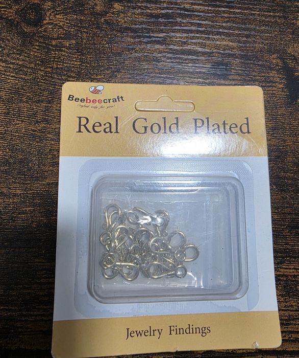 Zapięcia jubilerskie real gold plated beebeecraft