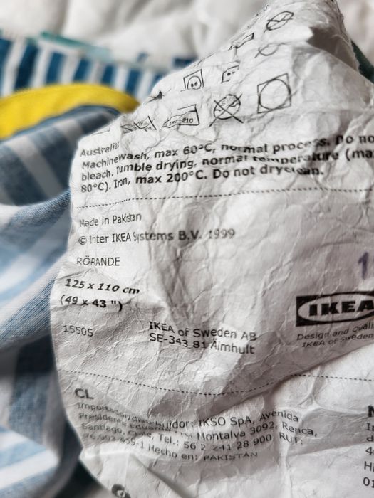 Pościel dziecięca Ikea samochody paski dla chłopca