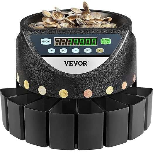 Liczarka / Sortownik Monet EUR VEVOR | 300 monet/min | LED