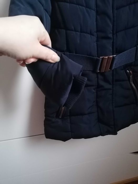 Kurtka zimowa, pikowana, C&A, granatowa