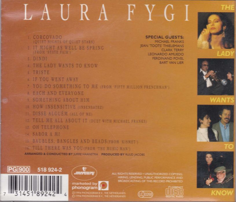Laura Fygi – The Lady Wants To Know