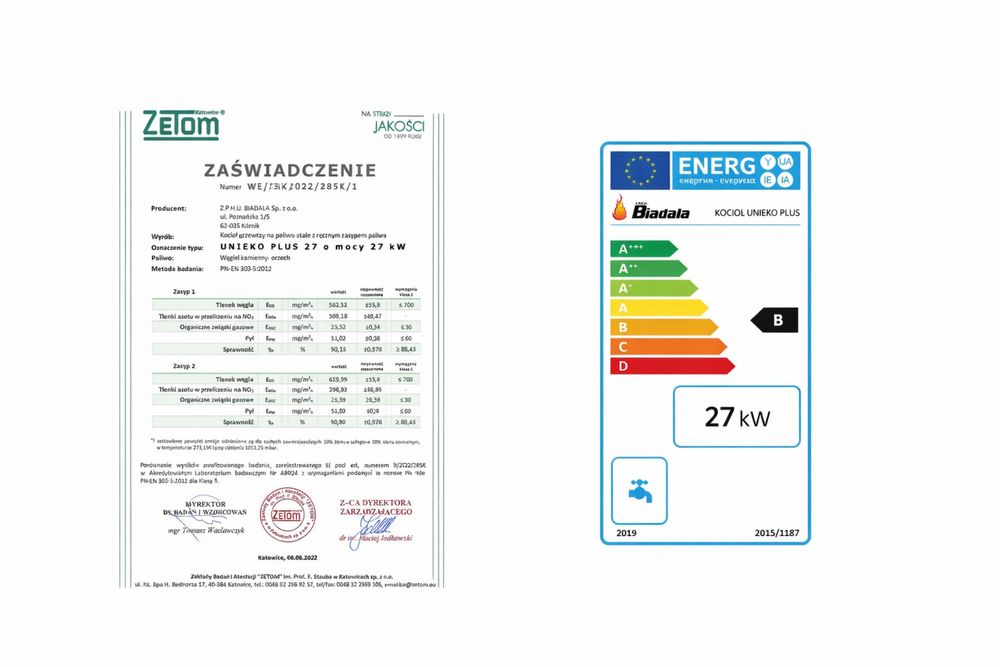Kocioł Piec na drewno chrust i węgiel 27 kw do 240 m2 Ster+Dmuchawa