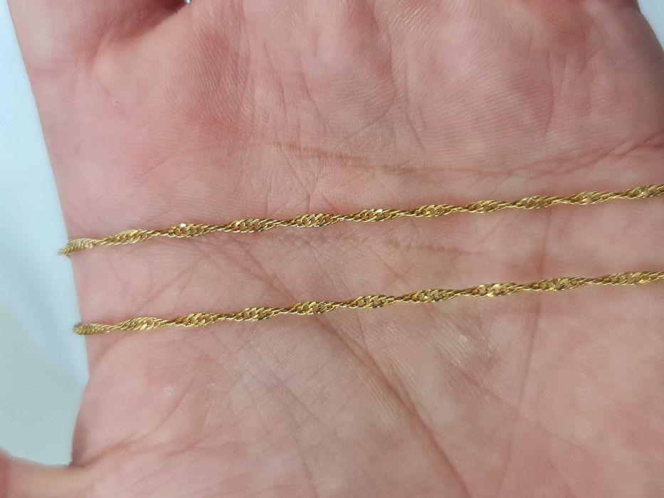 Klasyczny złoty łańcuszek damski/ 585/ 2.72 gram/ 55cm/ Singapur