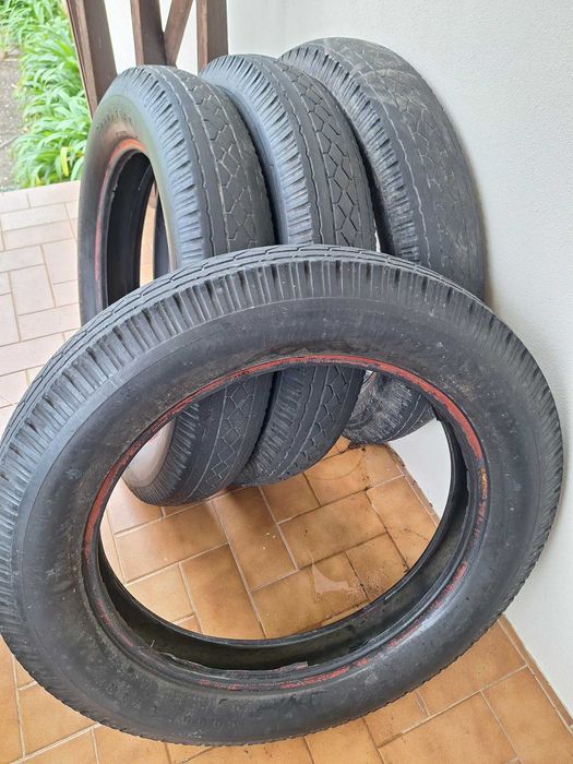 Ford A - 1930 - 4 Pneus Goodyear Usados - jante 19