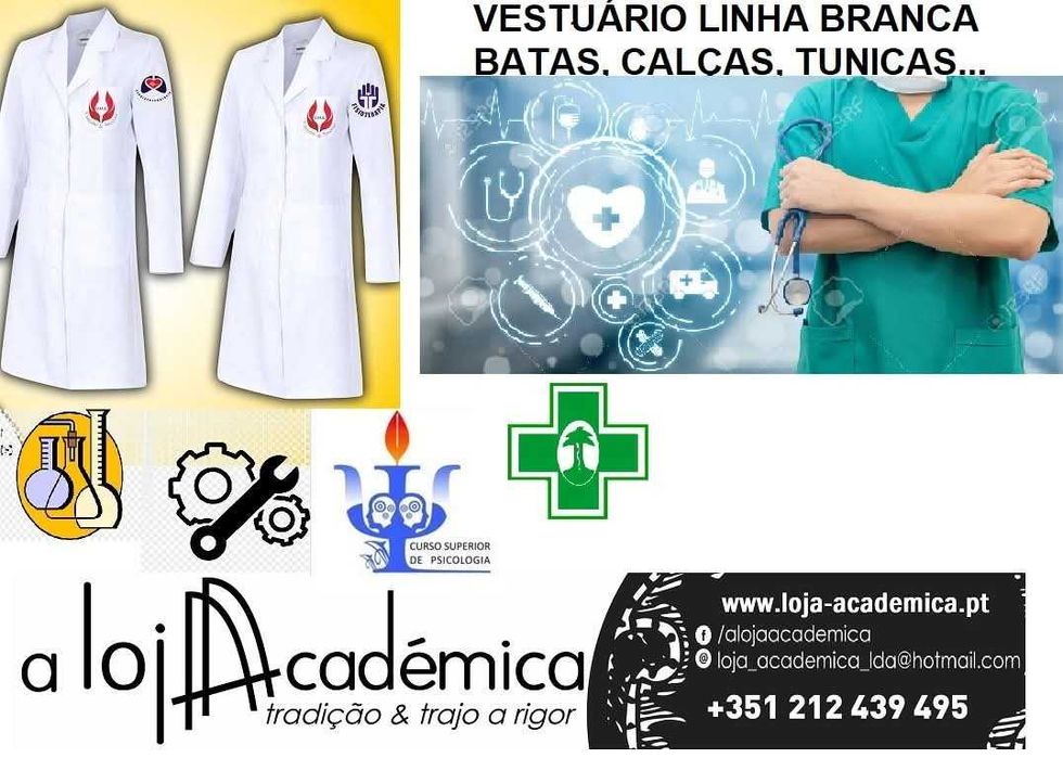 Batas Equipamento de saude blusas calcas camisas batas escolares