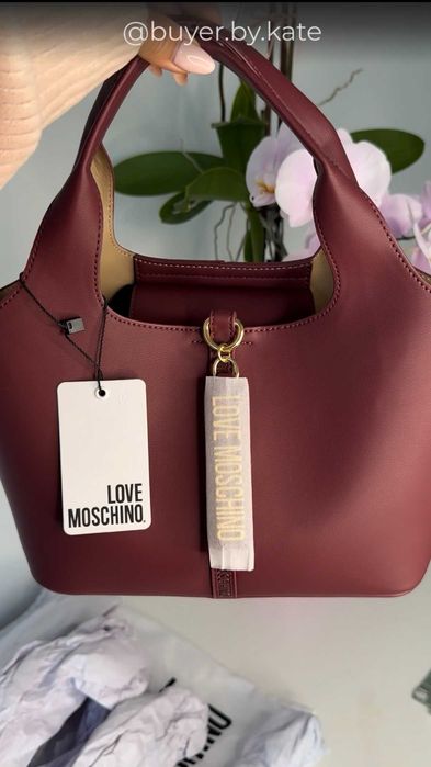Love Moschino | ZIPPED UP | Бургундій | ОРИГІНАЛ | ВІДПРАВЛЯЄТЬСЯ З УКРАЇНИ