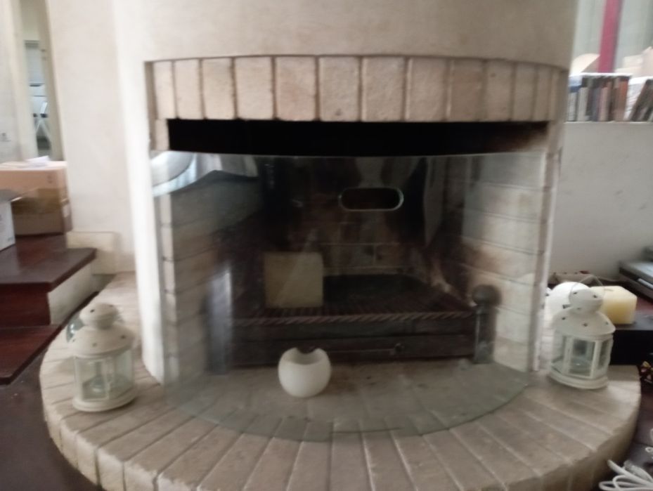 Vidro protetor de lareira