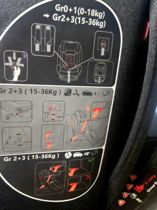 Cadeira auto com isofix e cinto