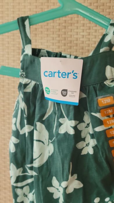Набір carters 12 місяців плаття літня сукня і пісочник,ромпер