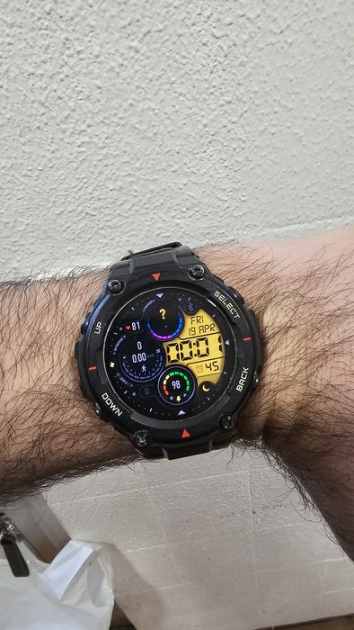 Amazfit T-Rex Bluetooth GPS 47.7mm AMOLED Preto Resistência Água 5ATM
