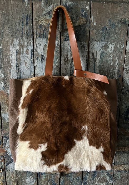 Torba skórzana z motywem zwierzęcym