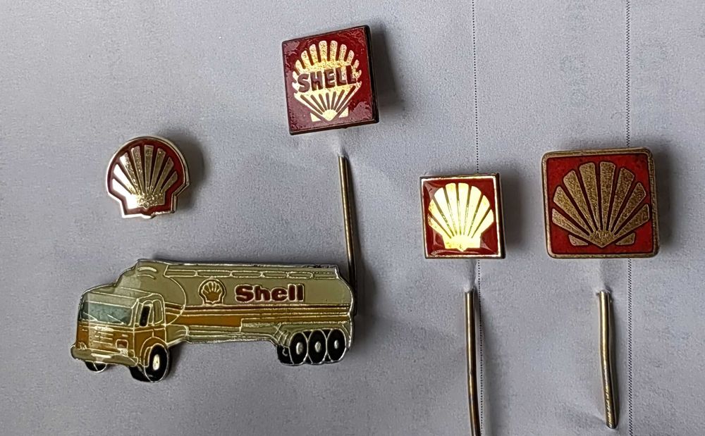 przypinka Shell ewolucja logo 5 szt