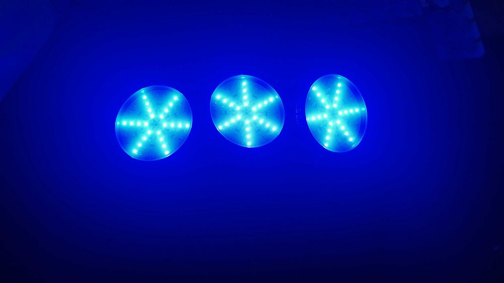Lâmpadas LED 150W Vermelha e Azul com Regularizador - Alta Potência