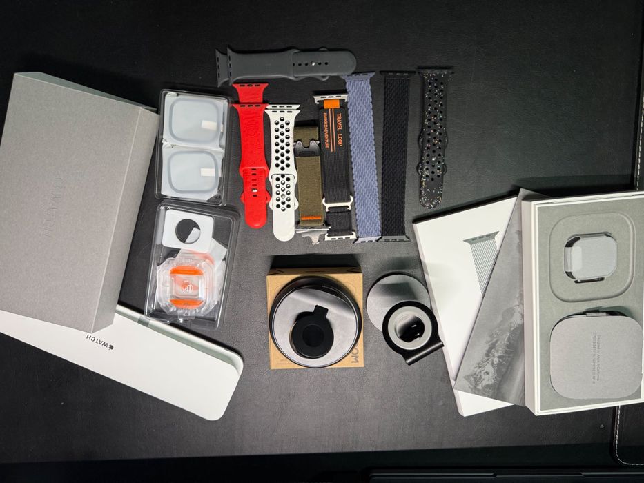 Apple Watch Ultra 3 GPS + CELLULAR. Bransoleta mediolańska Apple, bransoleta panelowa Apple. Kondycja 98%. MEGA ZESTAW