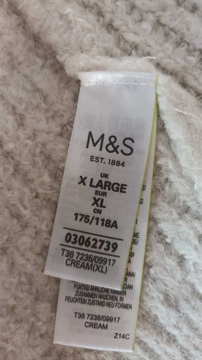 M&S kremowy sweter