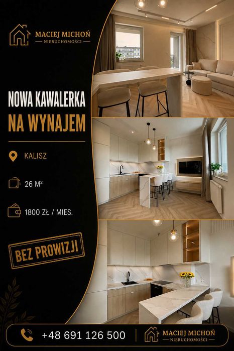 Nowoczesna kawalerka z dużym balkonem | Podmiejska