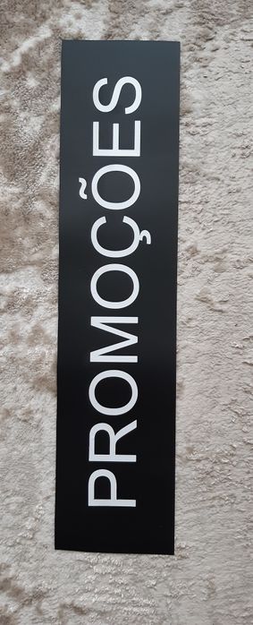 2 Lonas Publicitárias "PROMOÇÕES" (61x14cm) – Em Vinil de Recorte