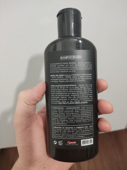 Shampoo e balm para barba