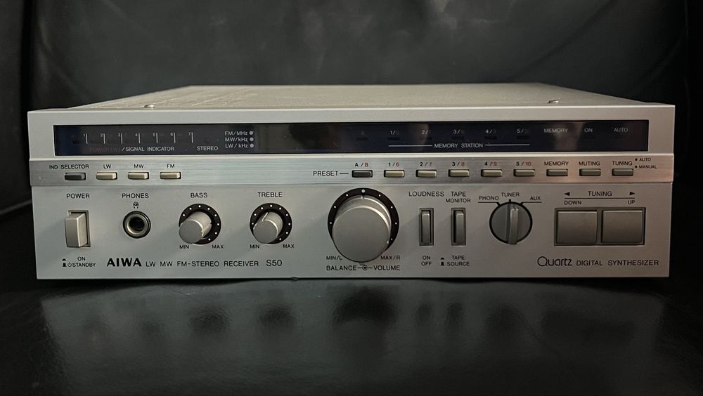 Vintage Mini Amplituner AIWA S50 AIWA AX-S50E Lata 80