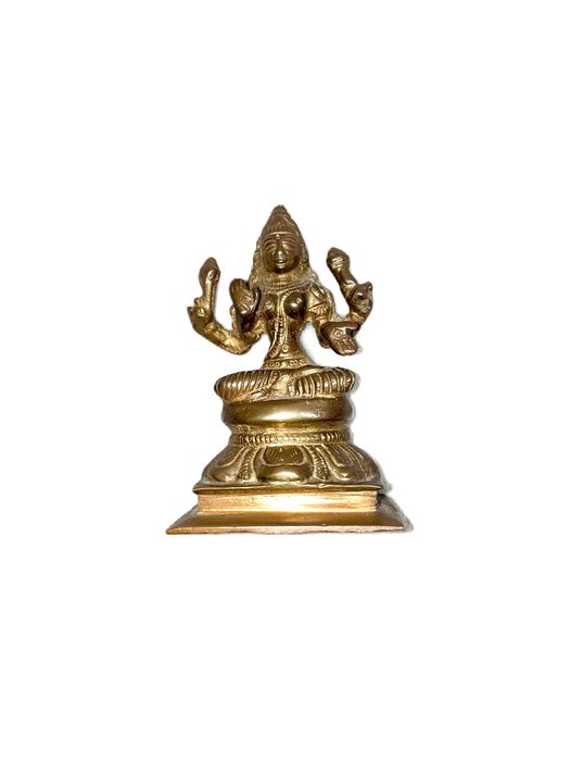 idolo religioso e estatueta Lakshmi Devi bronze