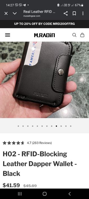 Гаманець, картхолдер чоловічий. Натуральна шкіра, новий