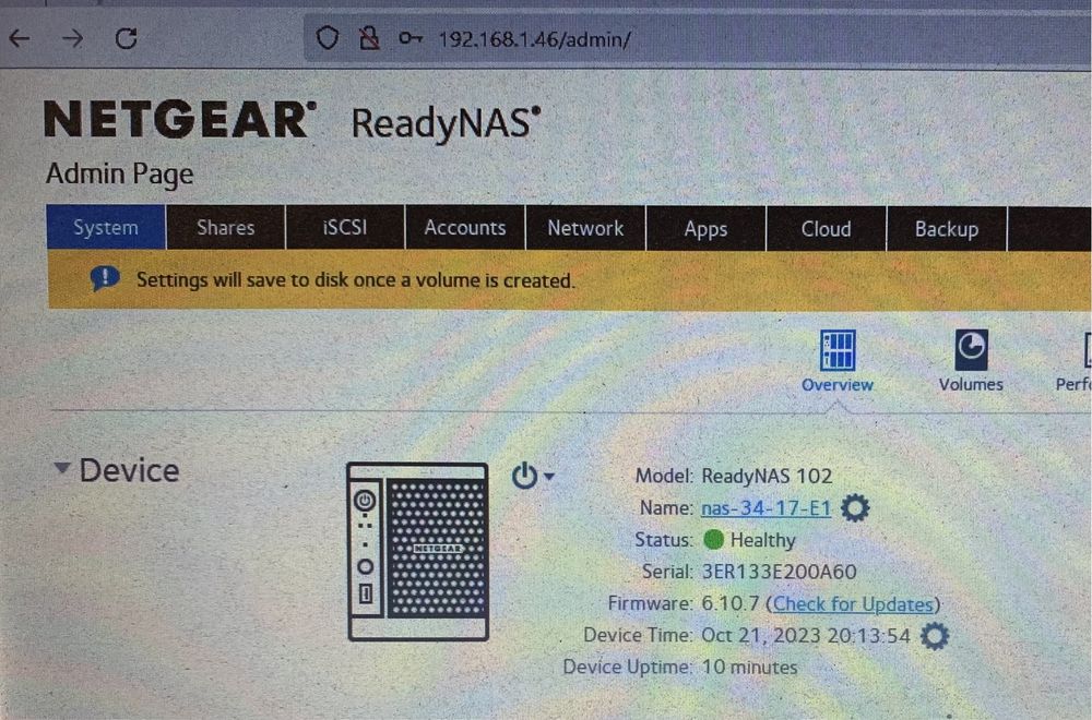 NAS NETGEAR ReadyNAS 102 (сетевое хранилище)