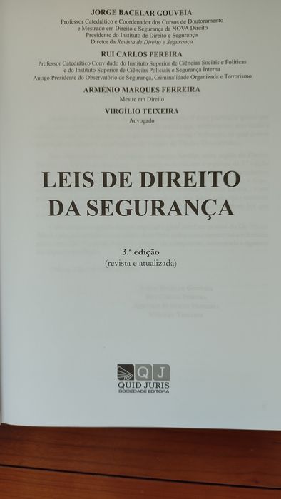 Leis de Direito da Segurança - 3a Edição