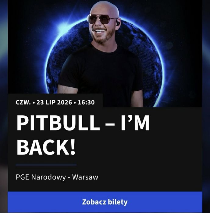 PITBULL 23.07 Warszawa
