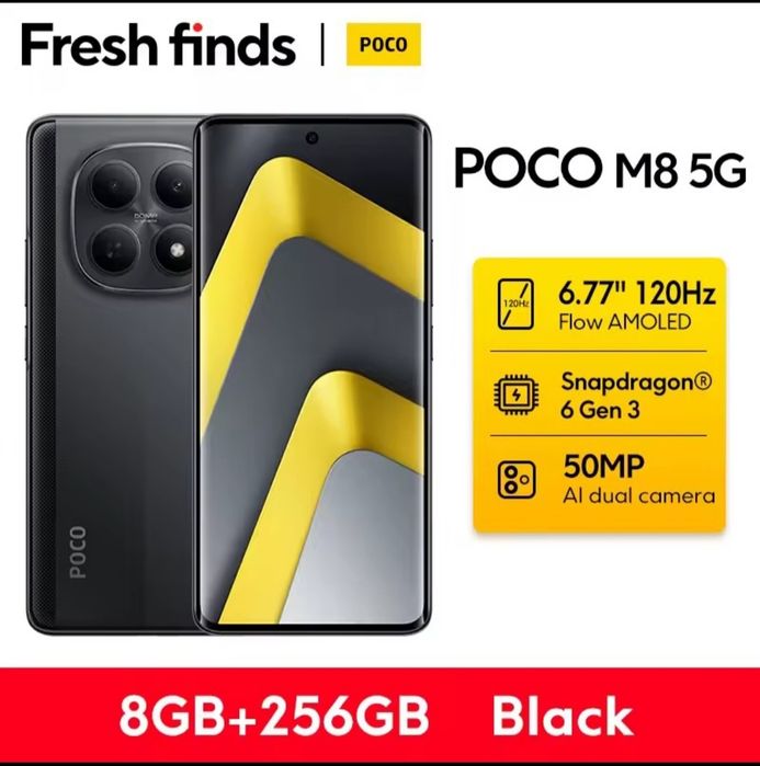 Xiaomi Poco M8 "5G" 8/256 з NFC Версія з зарядкой в комплекті #Потужніше за Redmi Note 15  15 Pro 4G