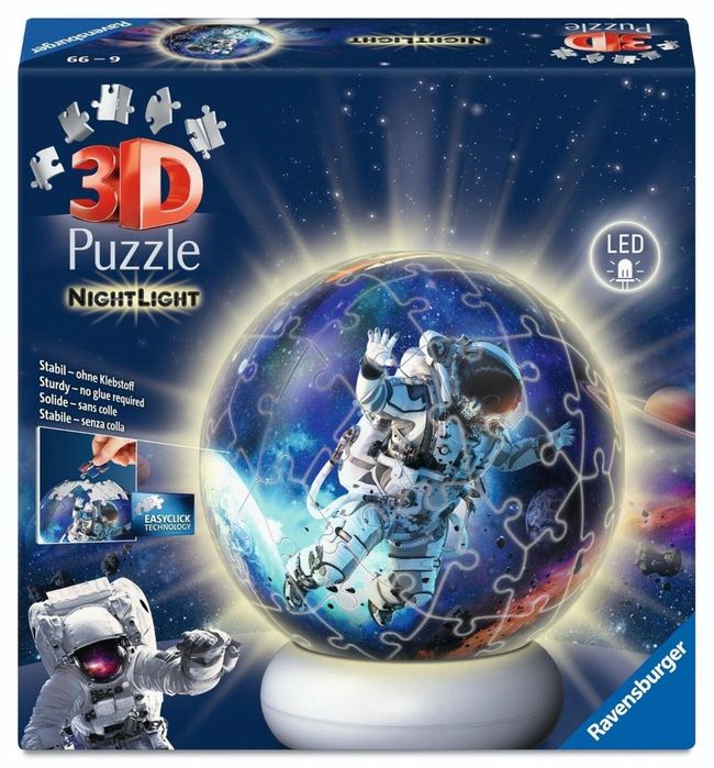 Puzzle 3D NightLight Astronauts in Space ,190x48 mm