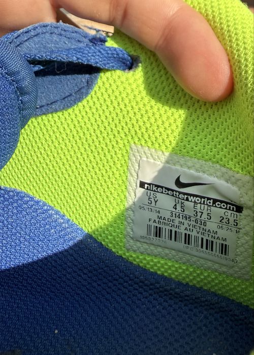 Sapatilhas Nike Air Force 1 Mid Originais (Azul / Cinzento / Néon)