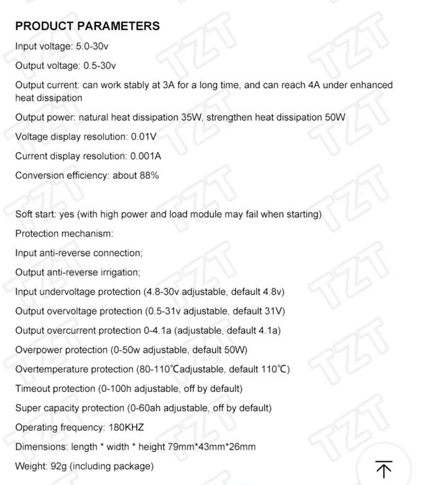 Импульсный регулируемый блок питания ZK-4KX,DC-повышающий/понижающий