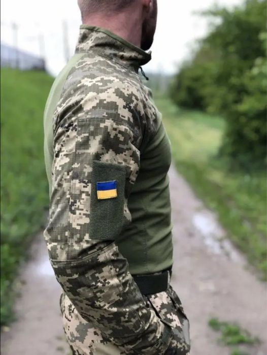 Тактична сорочка бойова ЗСУ хакі/піксель