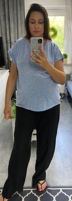 Niebieska Błękitna bluzka t-shirt melanż Atmosphere Primark L-XXL