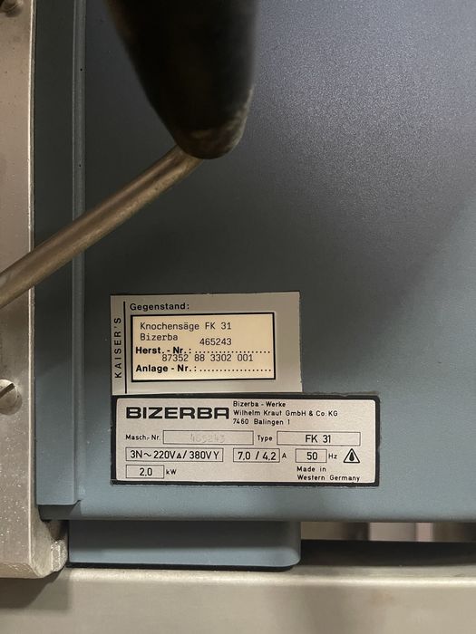 Пила для кісток Bizerba FK 31 | Німеччина