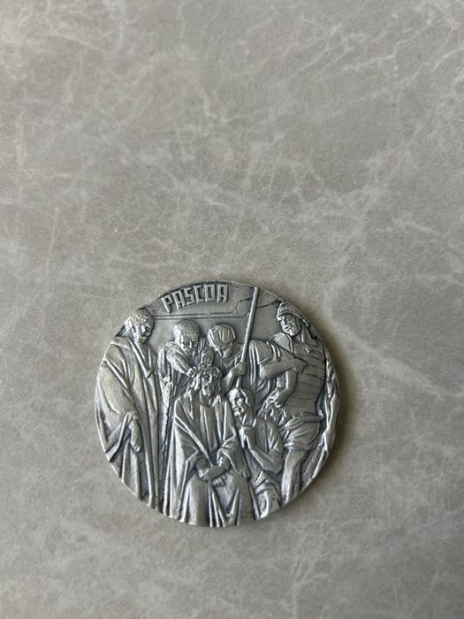 Título:  Medalha “Páscoa” GIARTE – Prata Fina 999,9 – 55 g – Certificado Original