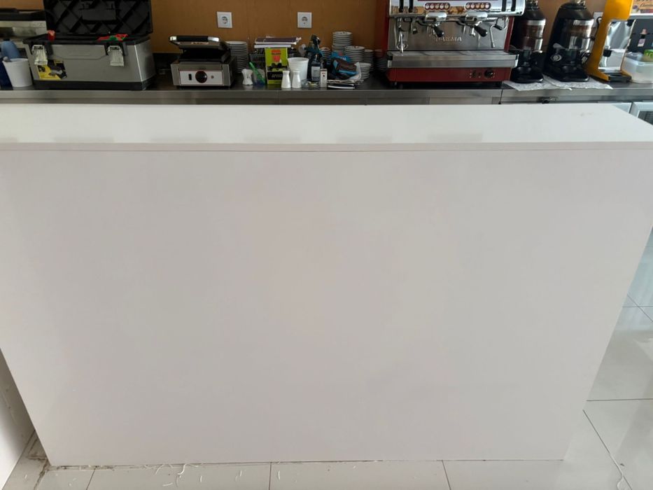 Balcão Alto Pedra Branca - 1900mm