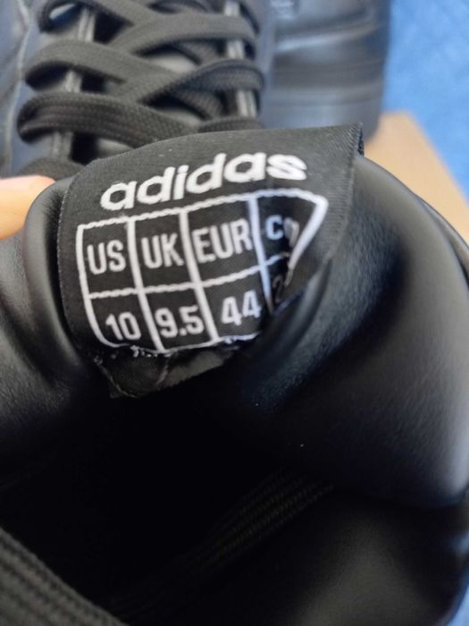 Кросівки чоловічі шкіряні чорні високі ADIDAS FORUM