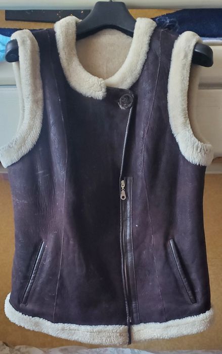 Кашемірове пальто та натуральна жилетка р 44