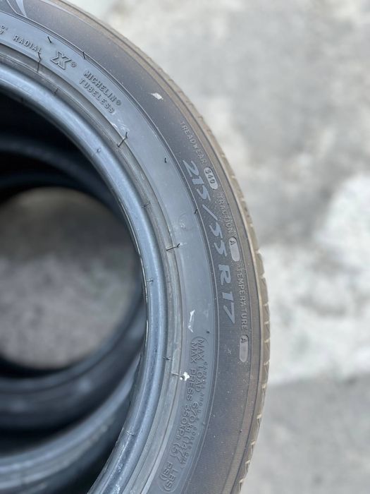 Шини 215/55 r17 Michelin б/у літо