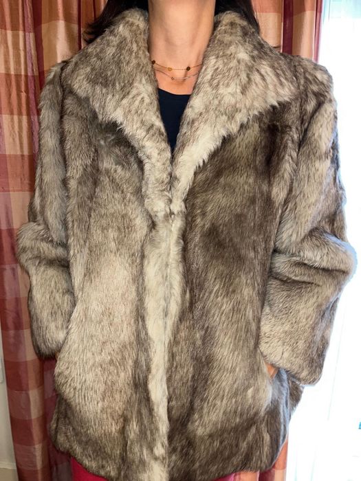 Casaco de pele de lobo verdadeiro