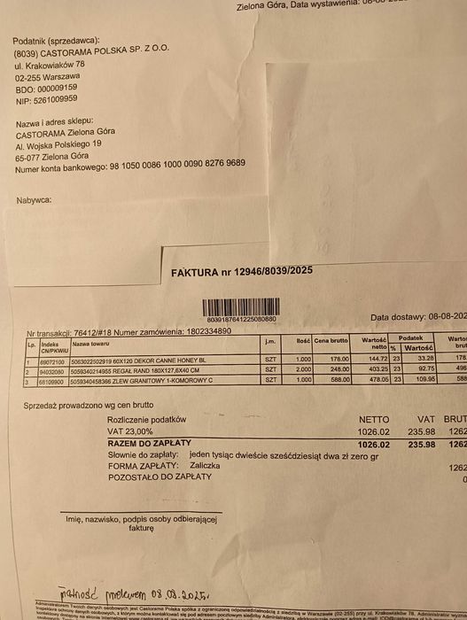 Zlewozmywak granitowy  nowy