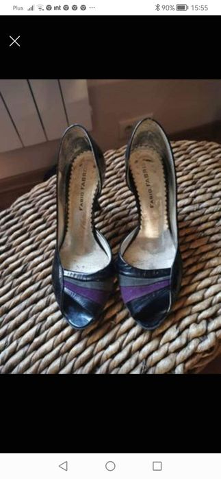 Buty szpilki bez palcy skóra Fabio Fabrizi rozm 35