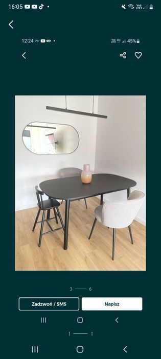 Stał czarny ikea