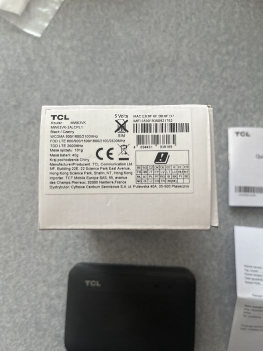 Router bezprzewodowy z 4G TCL Link Zone LTE Cat6 Mobile WiFi MW63VK